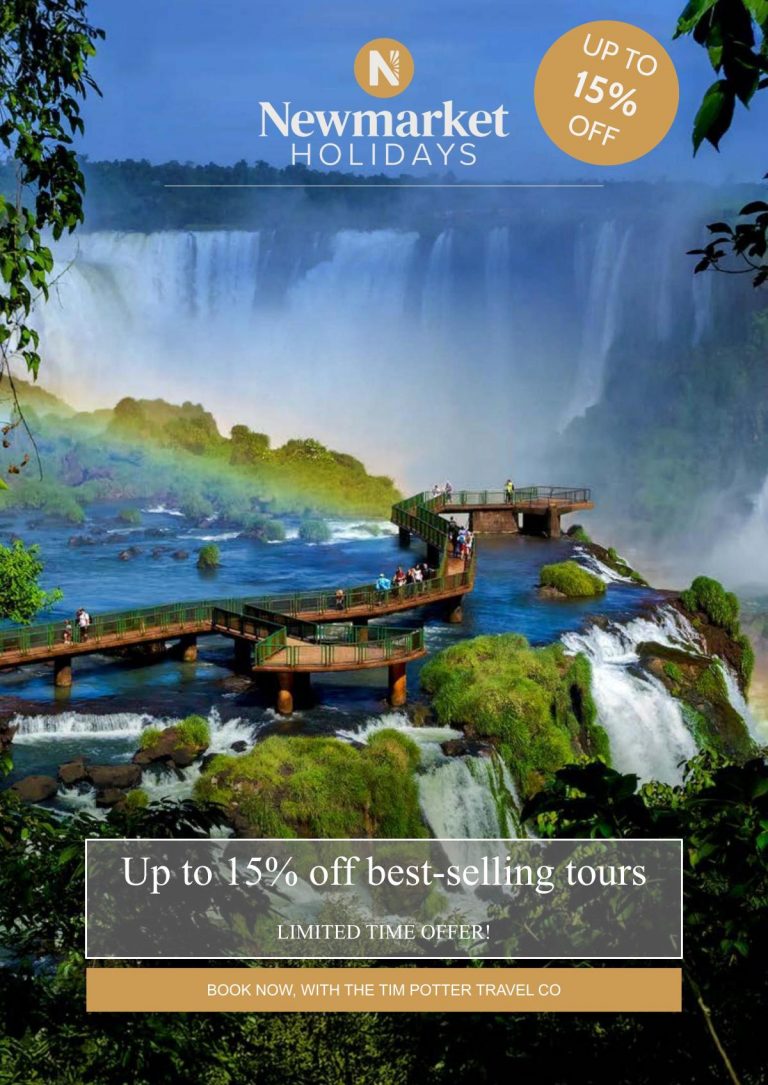Save 15% on top selling tours with Newmarket holidays