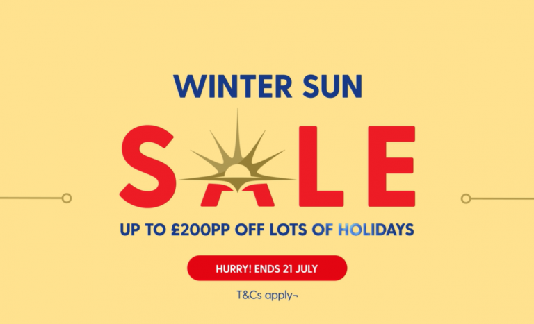 P&O Cruise flash winter sun sale
