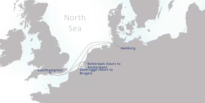 7 nights Northern European City Escape, Cruise from Southampton